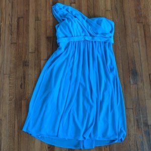 Malibu Blue David's Bridal Short Dress size 8